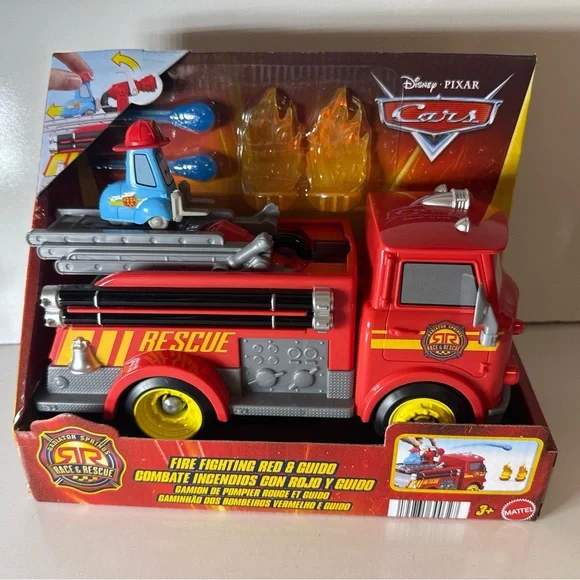 Disney Pixar Cars Fire Rescue Truck Toy - Picture 4 of 5